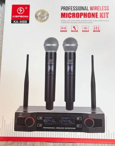 Microfone sem fio profissional Kapbom KA-M88