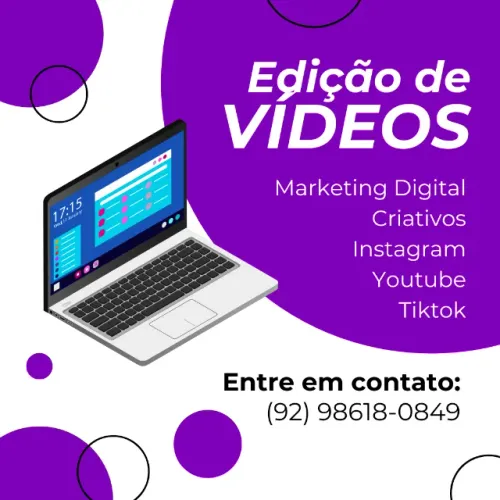 Edição de vídeo| Instagram, facebook, youtube, marketing digital, criativos, cursos,tiktok