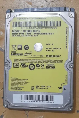 Hd de 500gb para notebook ou pc