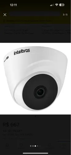 Câmera de Segurança Intelbras - 1MP - Full HD - Bivolt