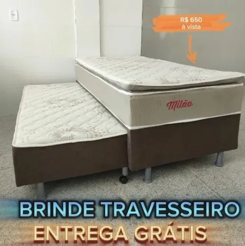 Cama Box com auxiliar - Oferta imperdível com entrega grátis
