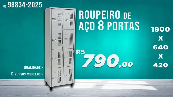 Roupeiro de Aço 8 Portas em curitiba 