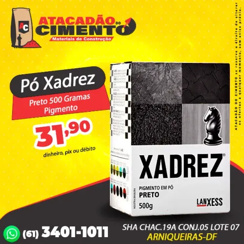 Pó Xadrez Preto 500 Gramas