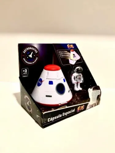 Nave capsula espacial + astronauta fun estação foguete espaço brinquedo criança estrela