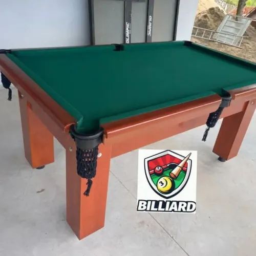Sinuca Tipo Bilhar Verniz Forração Verde 