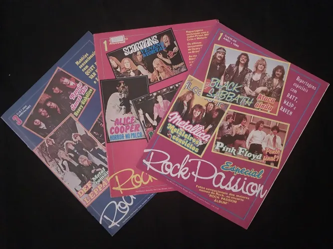 Lote 3 Revistas Rock Passion anos 80
