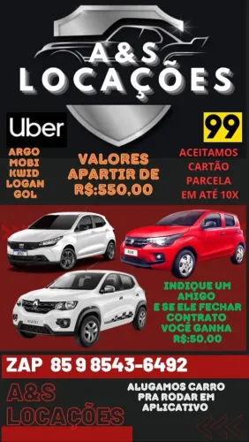 ALUGUEL KWID R$:550,00 85 9  * 