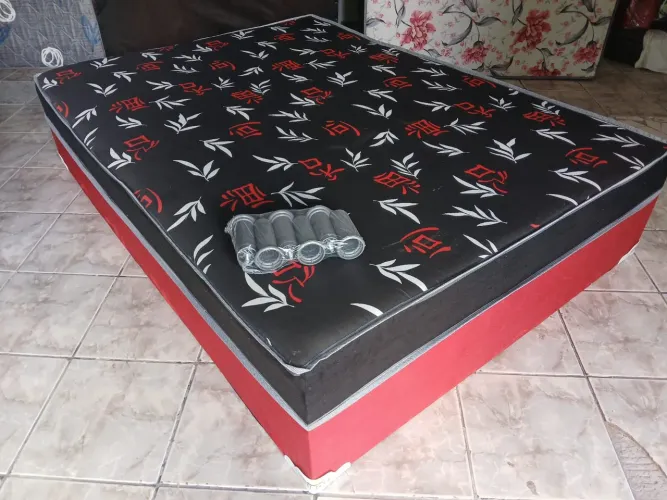Cama Box Casal Espuma Baixa (Entrega Grátis)