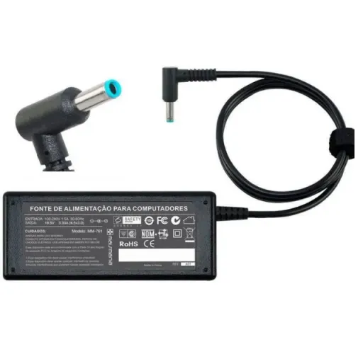 Fonte Carregador Para Ultrabook Hp Pavilion X360 14 D02 Plug Azul