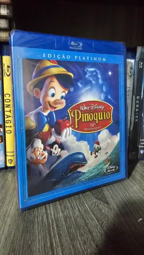 Blu-rays Lacrados Disney - Pinóquio A Bela e a Fera e Branca de Neve