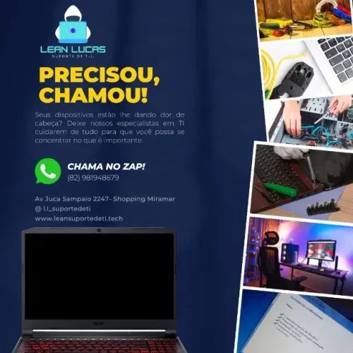 Suporte de T.I e assistência técnica Notebook e Computador
