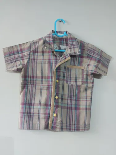 Camisa infantil xadrez Tigor tam 2