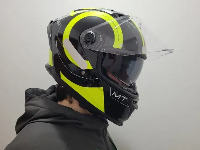 Capacete MT Braker SV Inox A3 57-58 (M) Viseira Solar