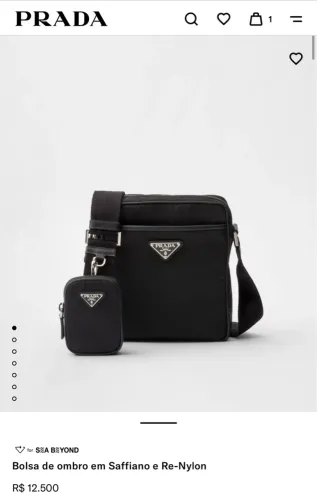 Bolsa masculina prada original único dono perfeita 