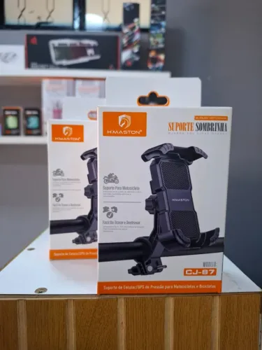Suporte de Celular para Moto e Bike H'Maston CJ-87 - Resistente e Ajustável
