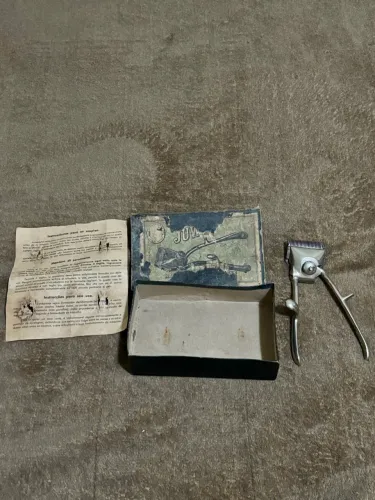 Máquina Cortar/Cortador Cabelo Manual Antiga Juwel Nova, Na Caixa, Com Manual