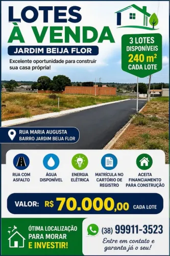 Lote a venda no jardim beija flor