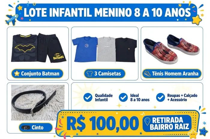 Lote infantil 8/10 anos