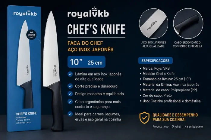 Faca do Chef Royal VKB, nova. Promoção!