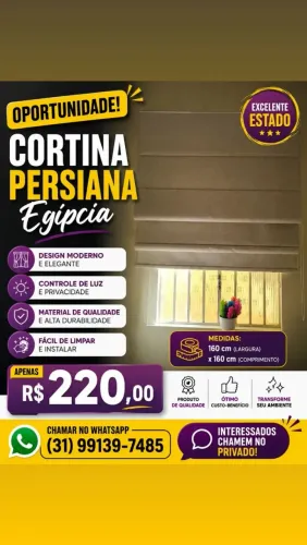 Cortina Persiana Egípcia 160x160 cm | Excelente Estado | R$ 220