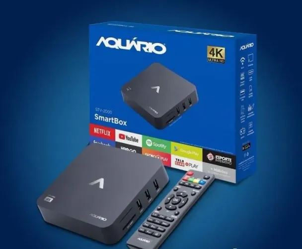Tv box aquário stv 2000
