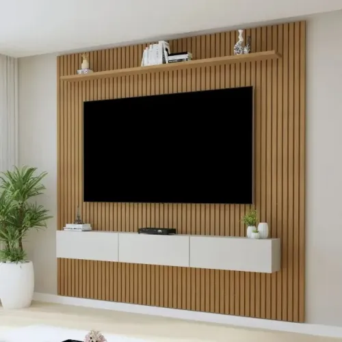 Painel Frisado para TV até 75" com Design Moderno e Entrega Rápida em Curitiba