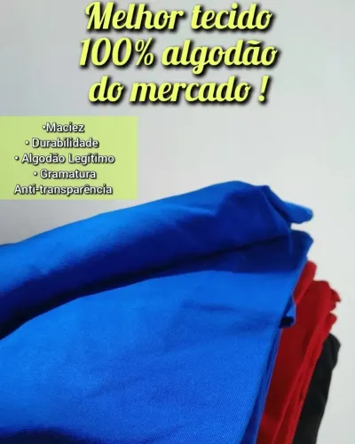 Camiseta Camisa 100% Algodão Masculina Lisa Básica (Frete Grátis para TODO BRASIL)