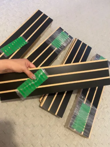 Placa ripada MDF preta