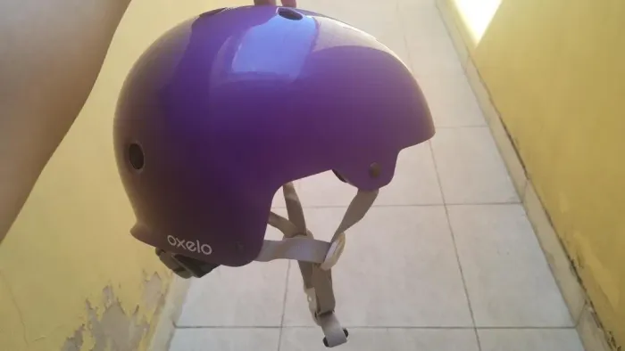 Capacete Oxelo Play 5 Original Roxo 55-58cm - Ótimo estado