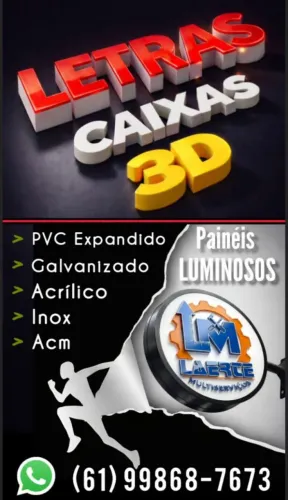 Letreiros Caixa 3D