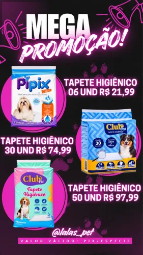 PROMOÇÃO TAPETE HIGIÊNICO 