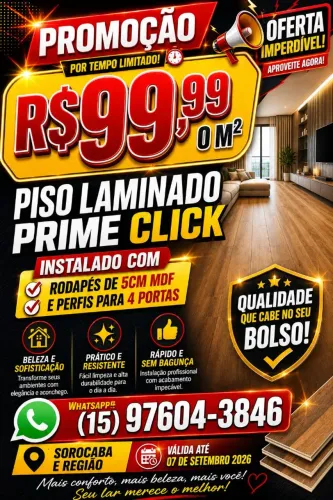Promoção Piso Laminado prime click