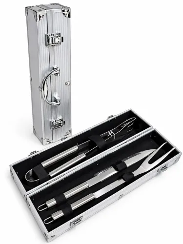 KIT CHURRASCO PREMIUM NOVO COM MALETA DE ALUMÍNIO