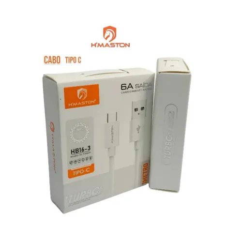 Cabo de Carregamento Rápido USB-C HMaston