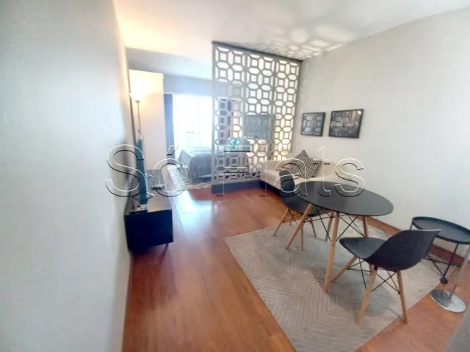 Flat no Sol Alphaville contendo 30m², 1 dormitório e 1 vaga de garagem disponível para loc