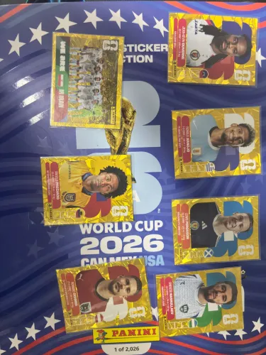 Figurinha Gold Crumple kit com 7