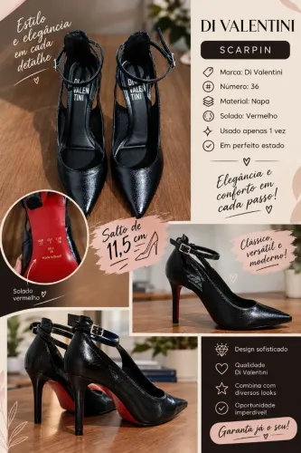 Scarpin Di Valentini Sola Vermelha