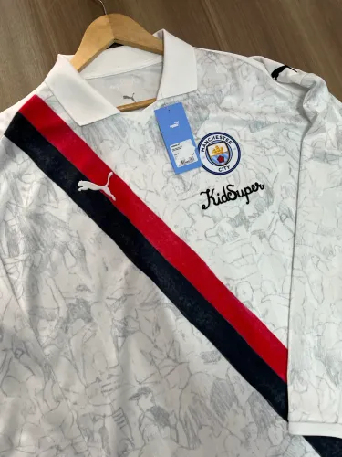 KidSuper x Puma Camisa Retrô Manchester City Masculina White