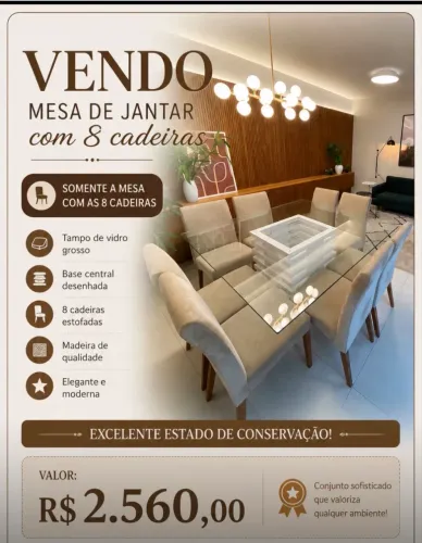 Mesa para sala de jantar