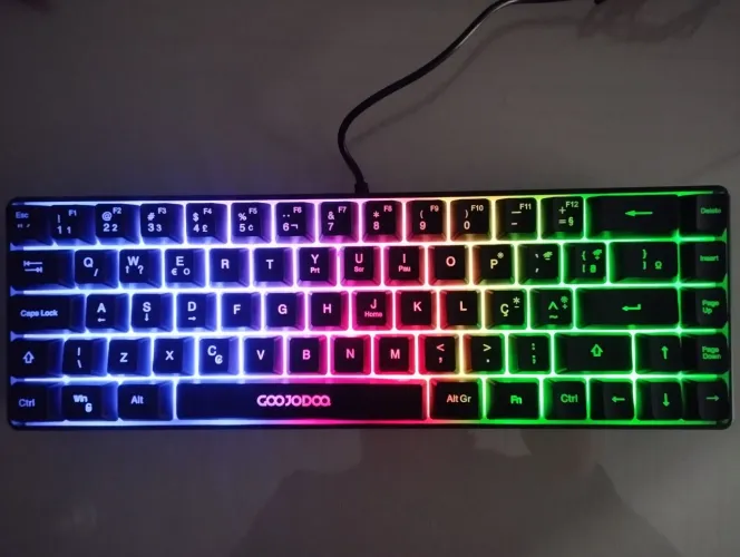 Teclado Gamer Mecânico NOVO - RGB da Goojodoq - Lindo e barato 