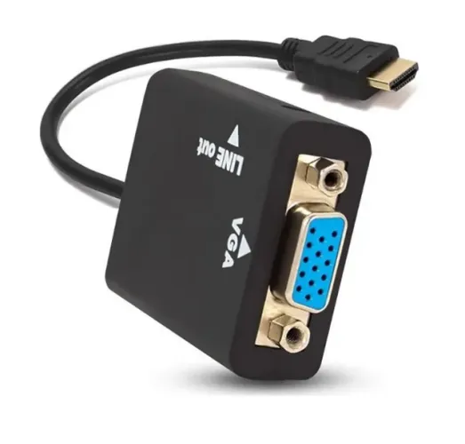 Adaptador Conversor HDMI para VGA Liga Monitor No Computador HDMI Novo
