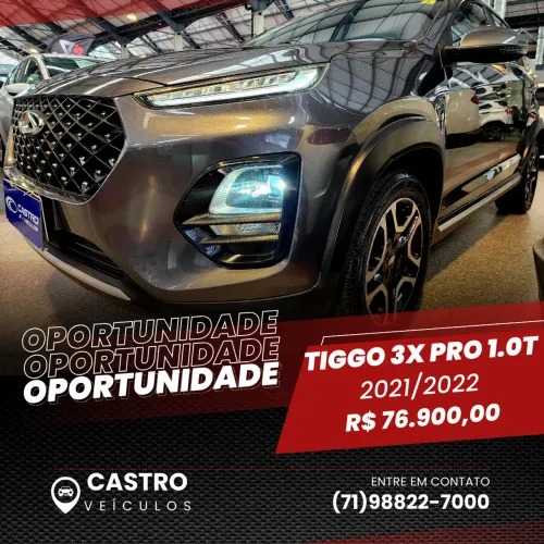 Tiggo 3X Pro 1.0 Turbo 2021/2022 Automático Novíssimo