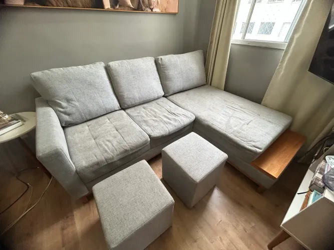 Sofá 2 lugares + chaise de 1,90