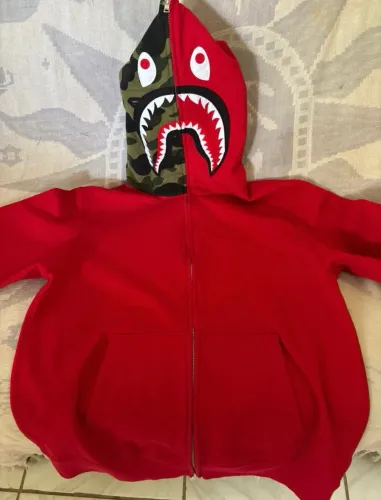 moletom bape shark full zip original