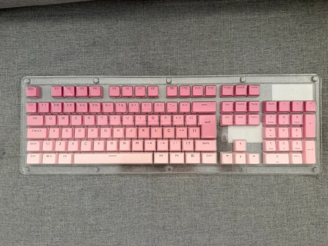 Keycaps redragon degradê rosa