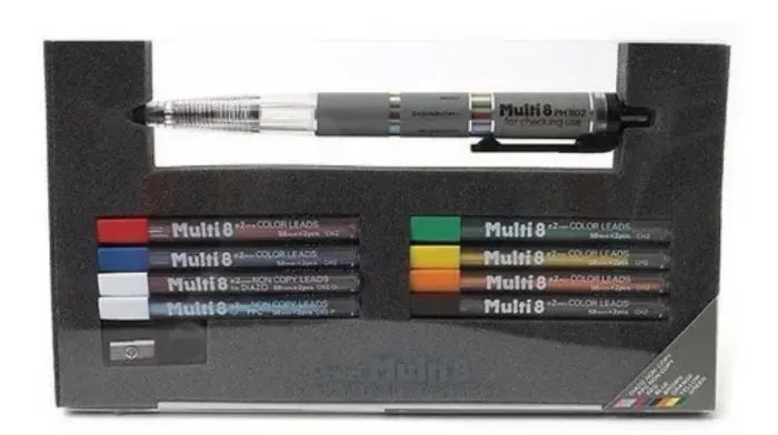 Lapiseira Pentel Multi 8 Lead Holder- 8 Cores- 2mm