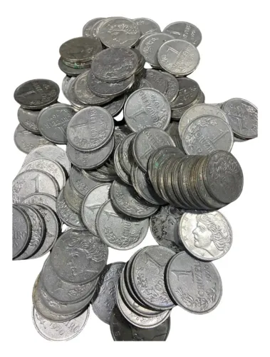 1kg de moedas de 1 cruzeiro antigas cuproniquel coleção