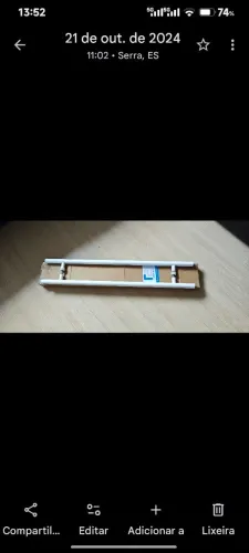 Puxador de porta inox 80 cm