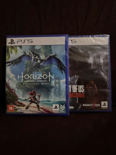 Jogos ps5 The last of us part 2 e Horizon Forbidden
