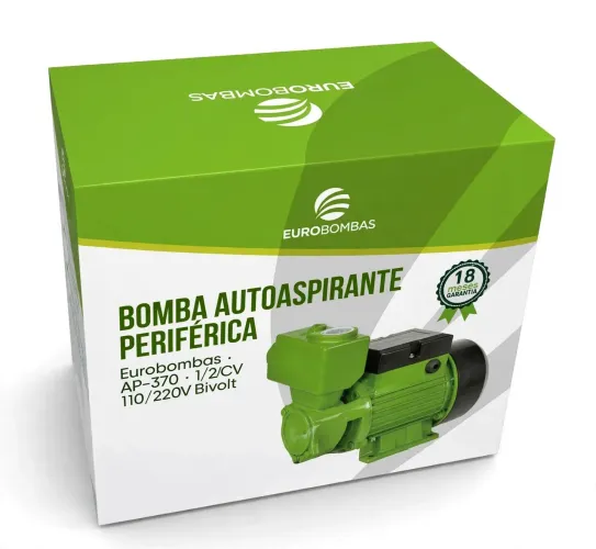 Bomba d'água auto aspirante 500, nova de fábrica 